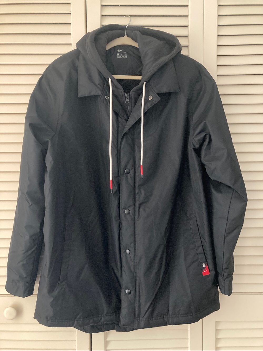 Nike Kyrie Irving Protect Water Repellent Men's Coat Jacket Hooded Sherpa Sz XL